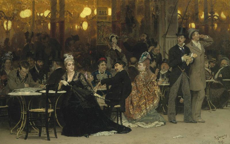 Ilya Repin A Parisian Cafe oil painting image